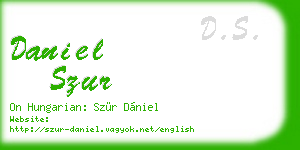 daniel szur business card