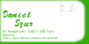 daniel szur business card